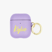 Cover per AirPods in pelle con Nome Corsivo