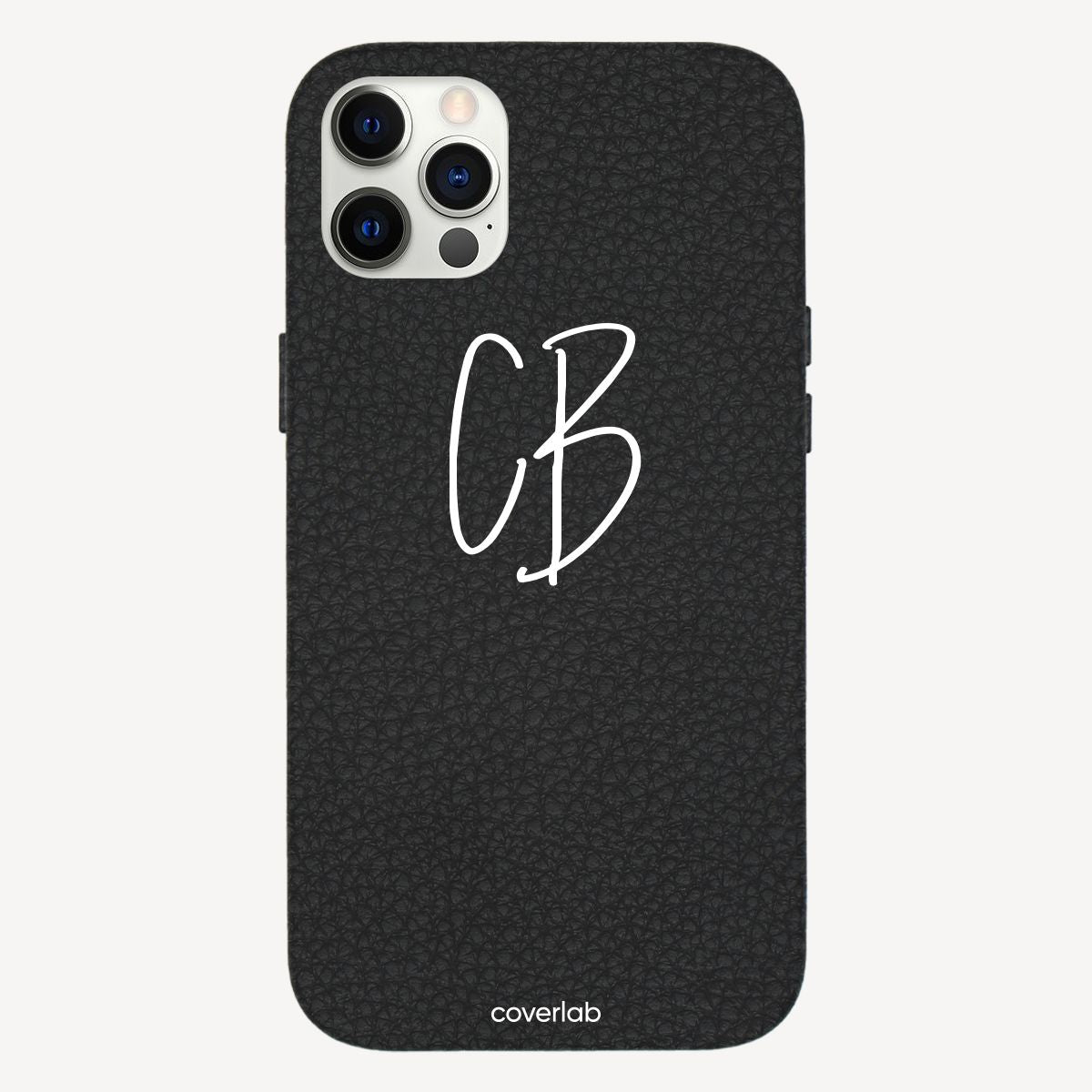 Cursive Initials Personalised Leather iPhone Case – Coverlab