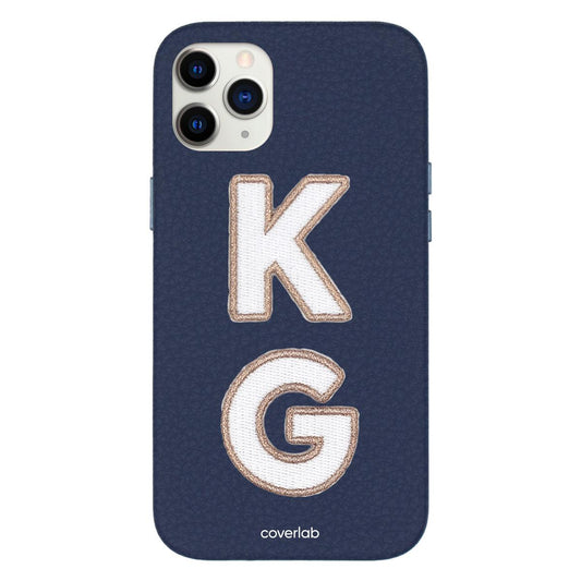 Personalised Leather iPhone Case with Letter Patches