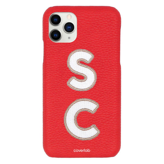 Personalised Leather iPhone Case with Letter Patches