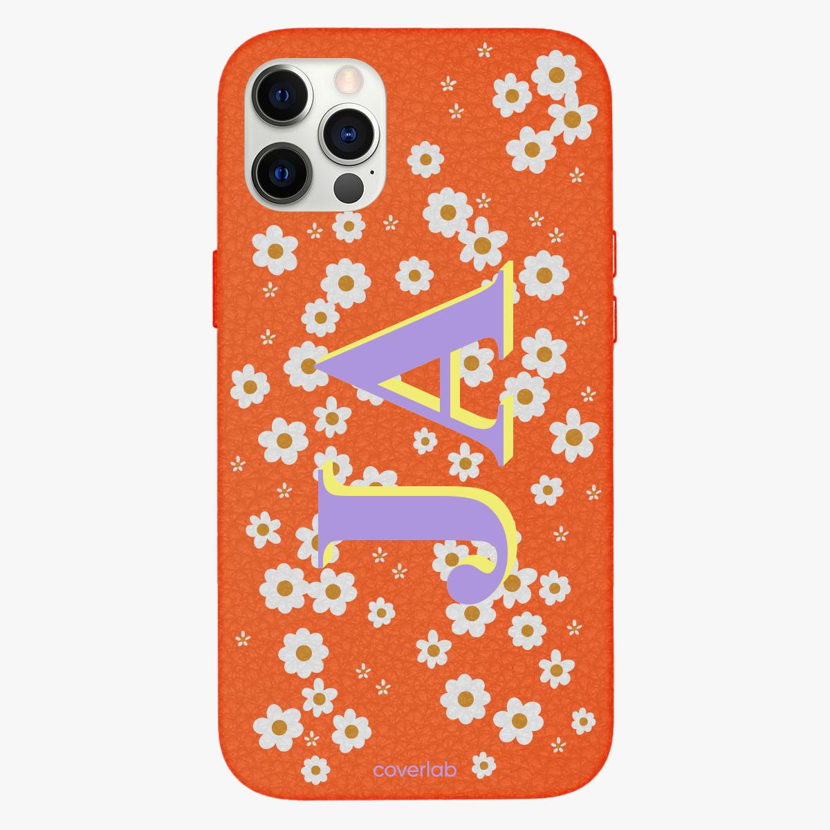 Daisies Personalised Leather iPhone Case