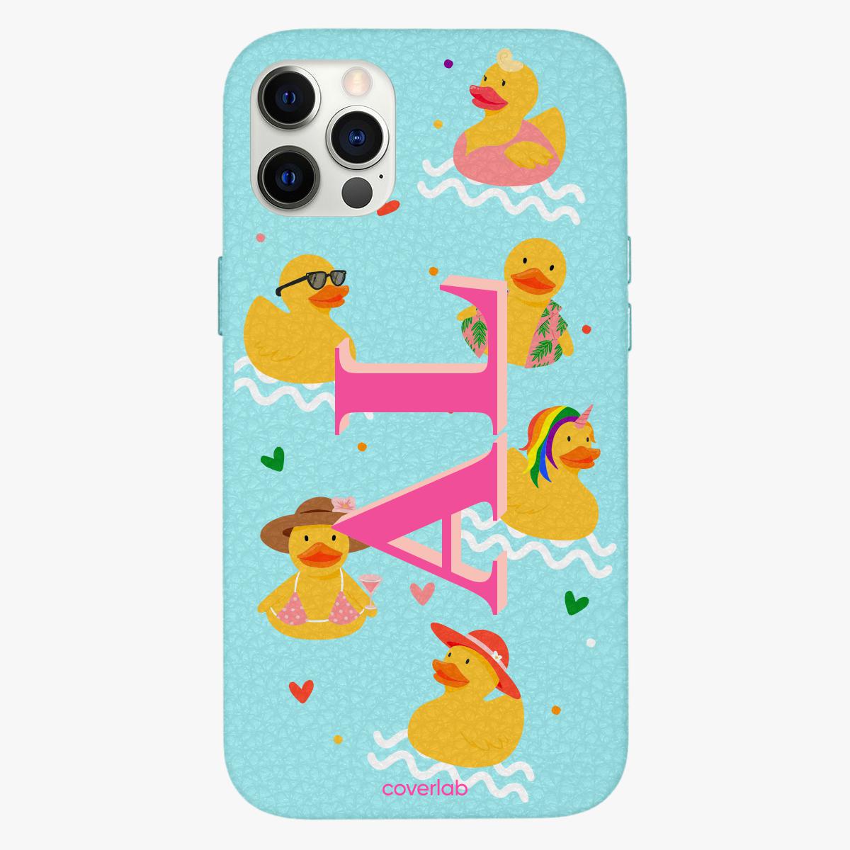 Duck Personalised Leather iPhone Case