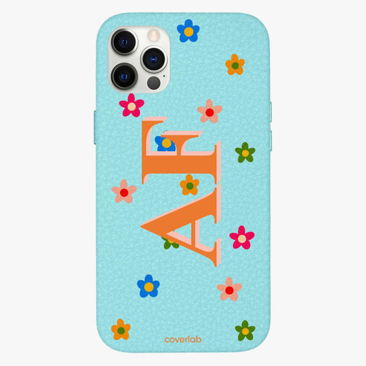 Floral Personalised Leather iPhone Case