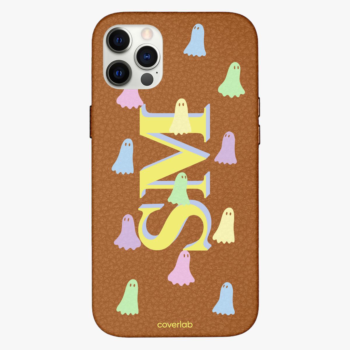 Little Ghosts Personalised Leather iPhone Case