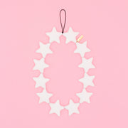 Fluffy White Stars Phone Strap