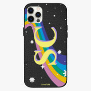 Glowing Rainbow Personalised Leather iPhone Case