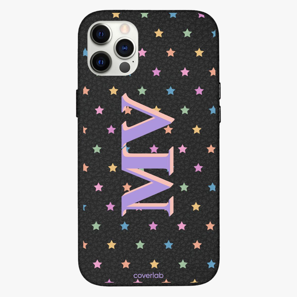 Little Stars Personalised Leather iPhone Case