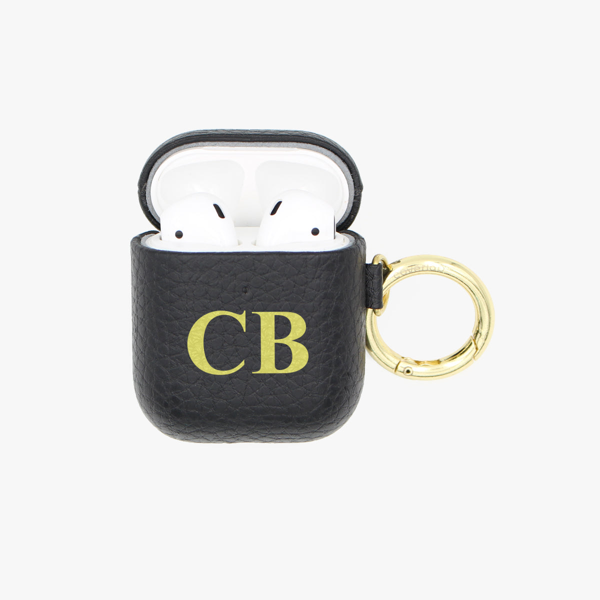 Single Initial Personalised Leather AirPods Case