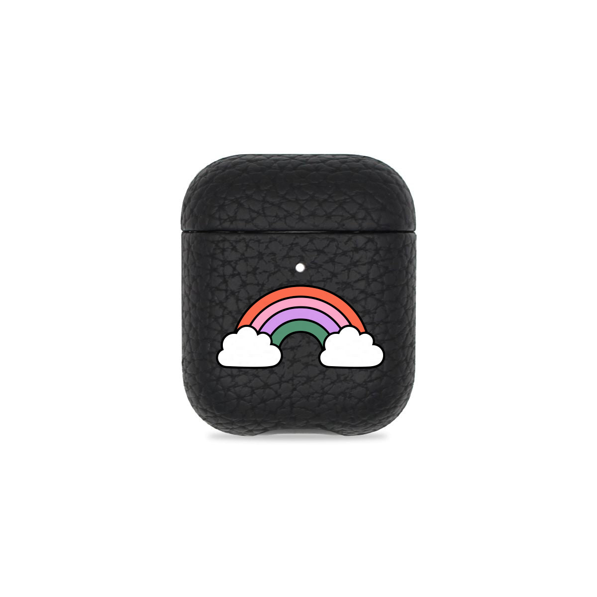 Rainbow Black Pebbled AirPods Case