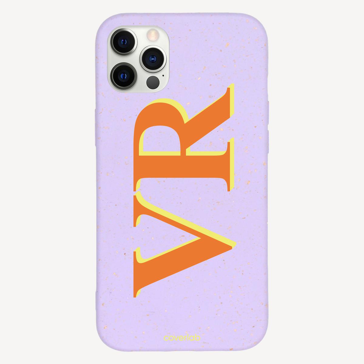 Shadow Initials Personalised Biodegradable iPhone Case