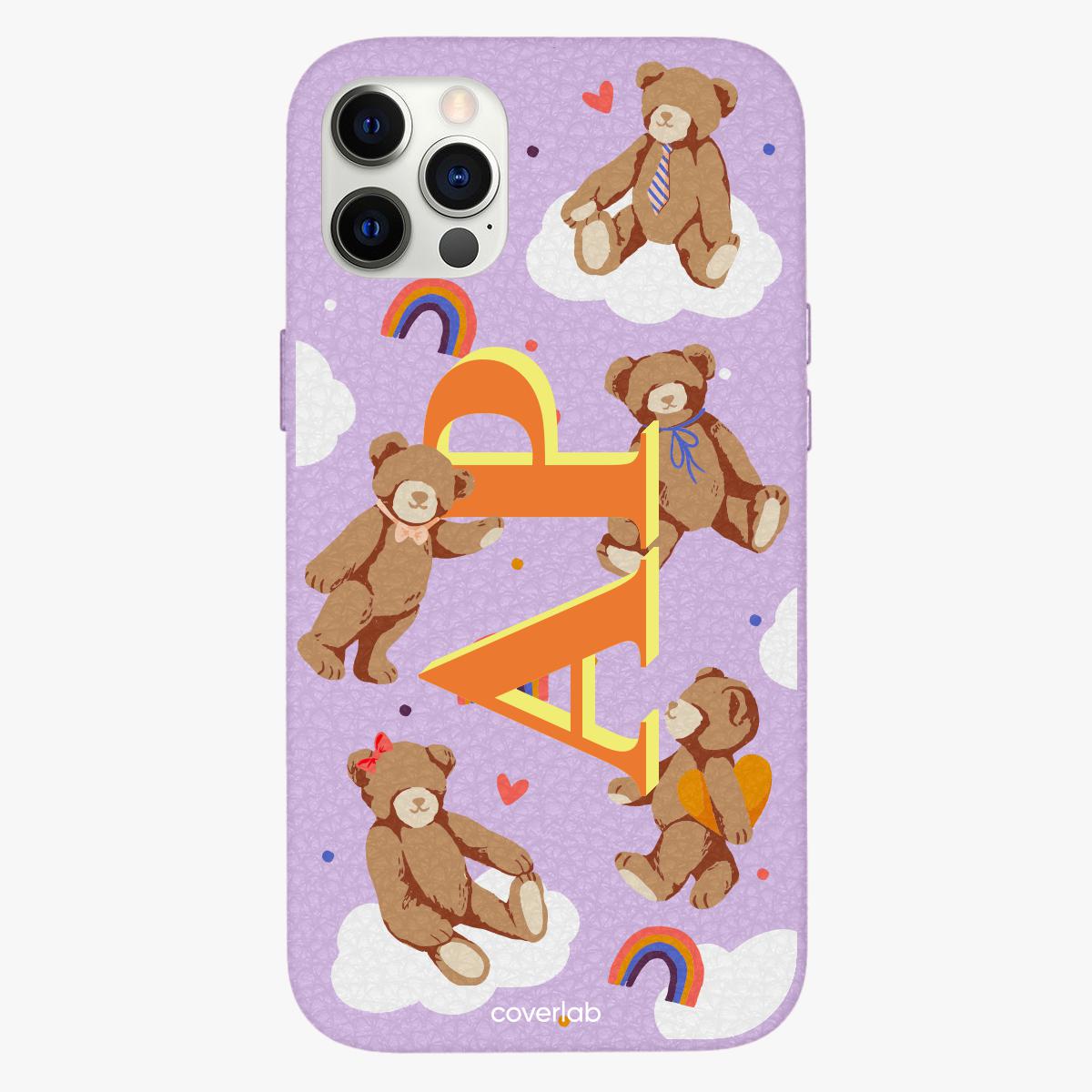 Teddy Bear Personalised Leather iPhone Case