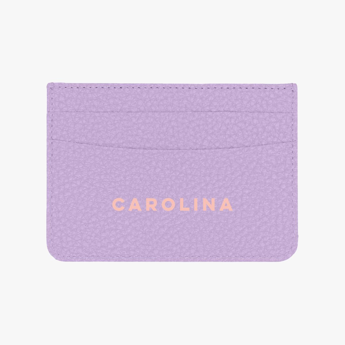 Thin Name Personalised Leather Card Holder