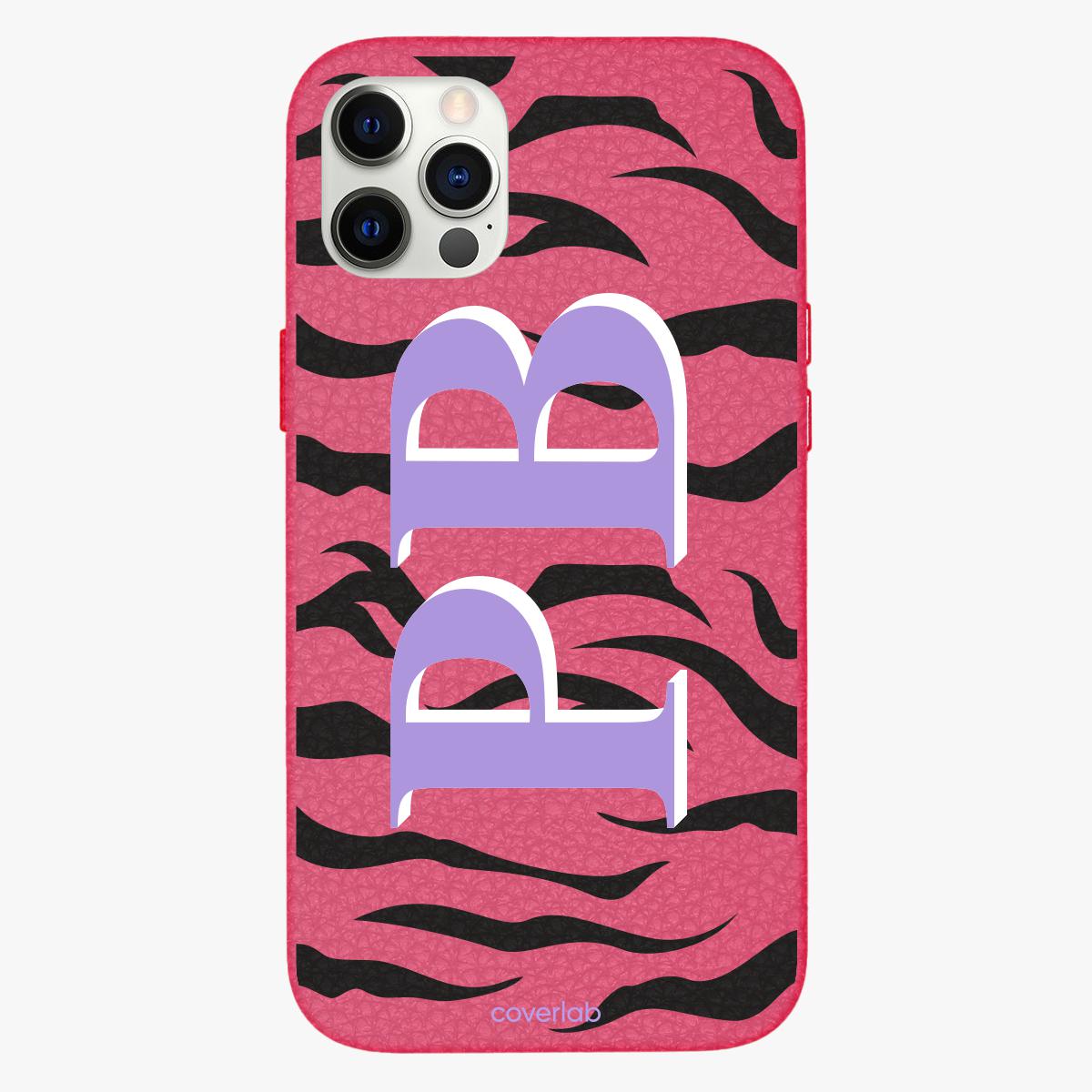 Tiger Personalised Leather iPhone Case